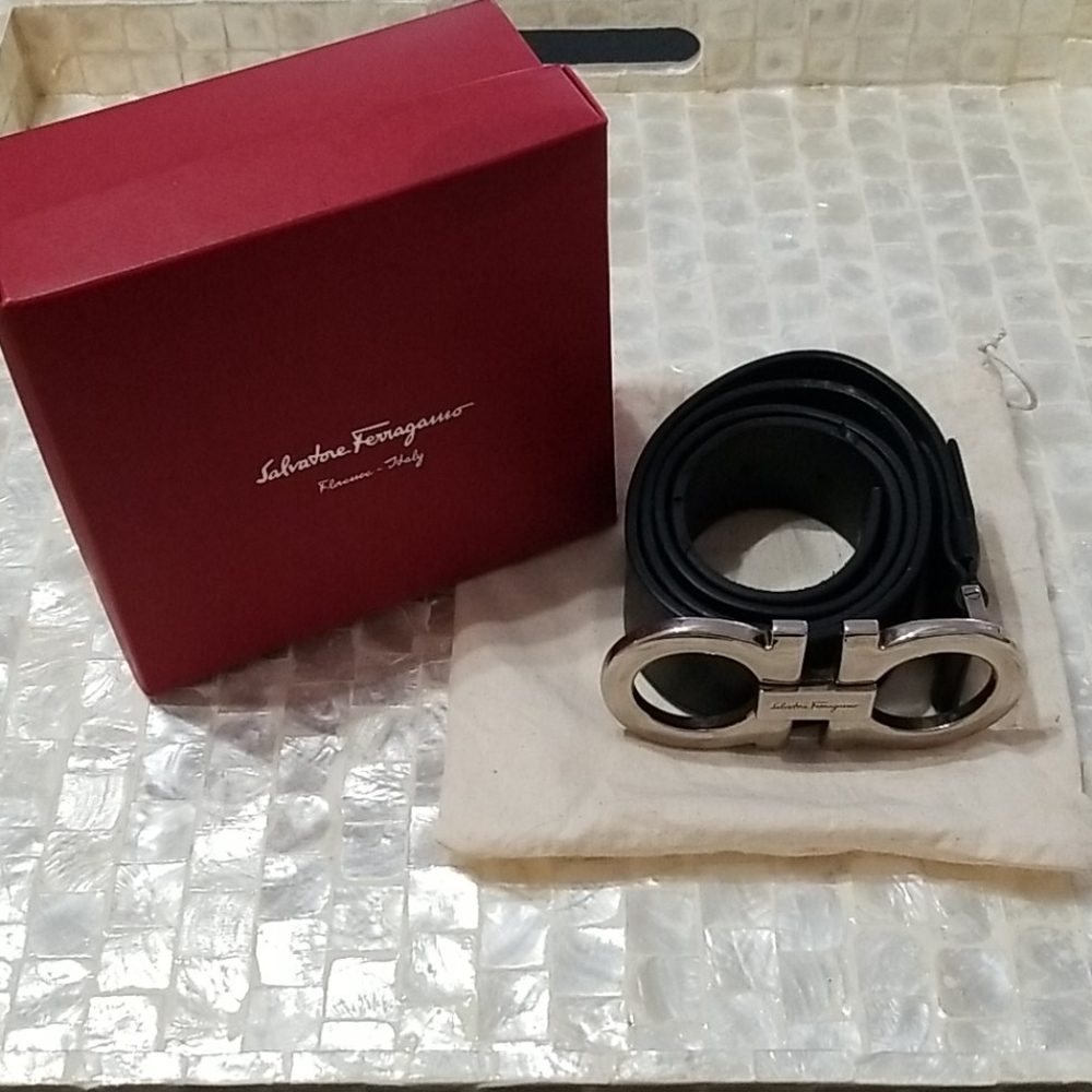 Authentic Salvatore Ferragamo Genuine Leather Belt